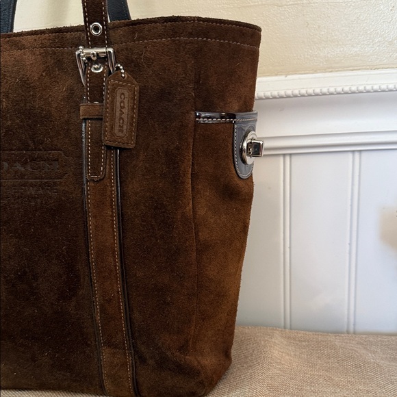 Coach vintage 2005 suede Hampton tote - Picture 4 of 14